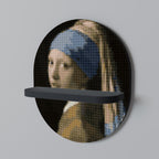 STRUCTURAL MASTERPIECE Ovales Kunstregal in Schwarz