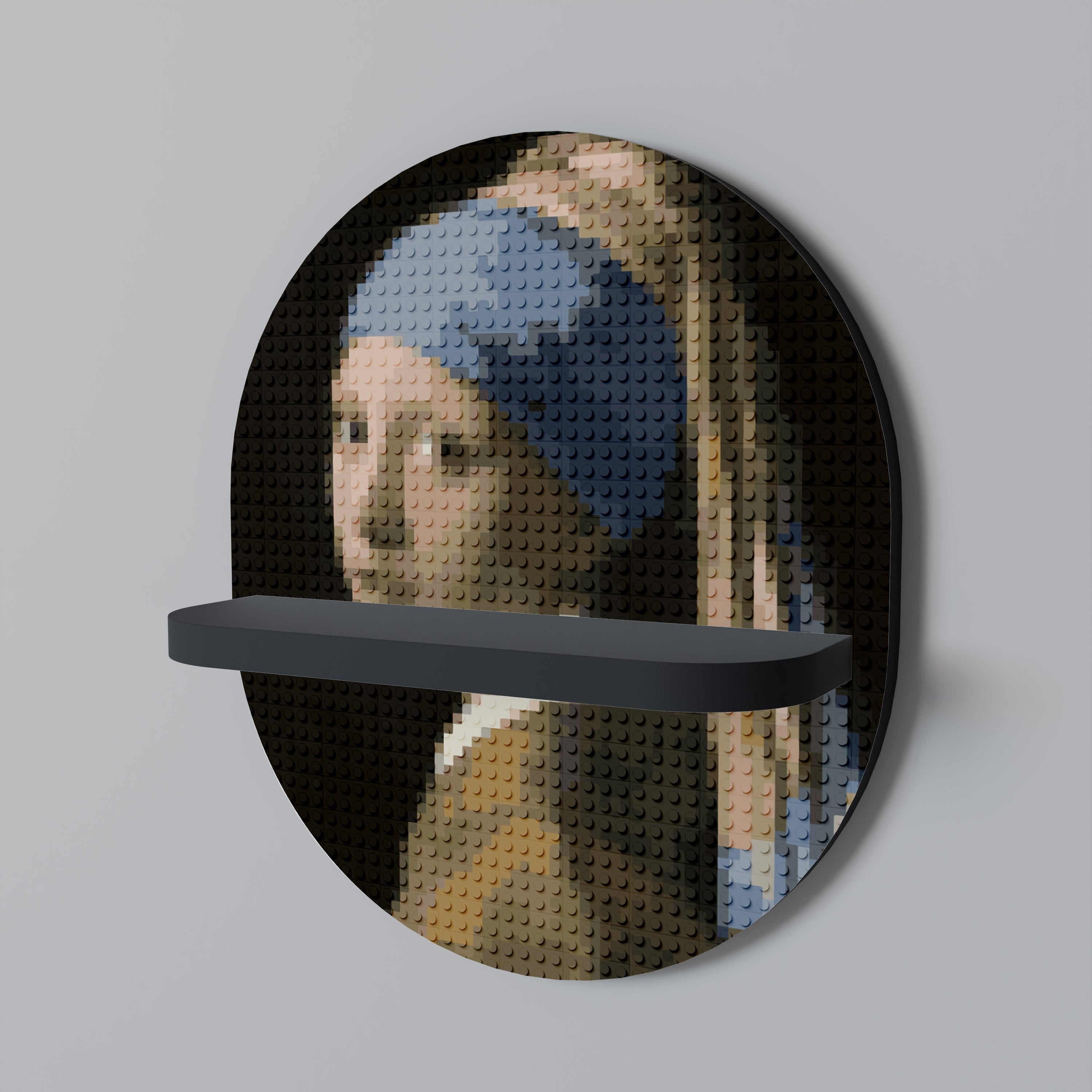 STRUCTURAL MASTERPIECE Ovales Kunstregal in Schwarz