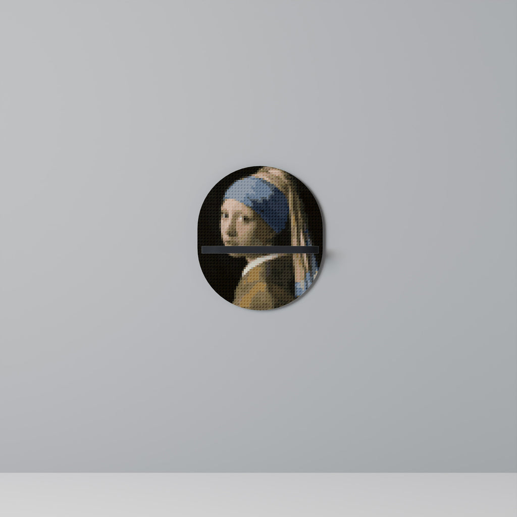 STRUCTURAL MASTERPIECE Ovales Kunstregal in Schwarz