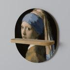 STRUCTURAL MASTERPIECE Oval Art Shelf In Oak Effect