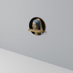 STRUCTURAL MASTERPIECE Rundes Kunstregal in Eiche-Optik