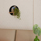 STRUCTURAL MASTERPIECE Rundes Kunstregal in Eiche-Optik