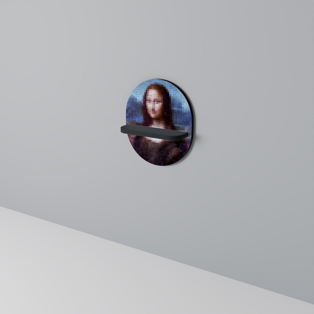 CONSTRUCTIVE ART Oval Art Shelf In Black Finish