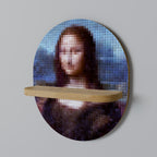 CONSTRUCTIVE ART Oval Art Shelf In Oak Effect