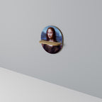 CONSTRUCTIVE ART Oval Art Shelf In Oak Effect