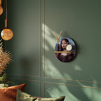 CONSTRUCTIVE ART Oval Art Shelf In Oak Effect