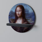 CONSTRUCTIVE ART Rundes Kunstregal in Schwarz