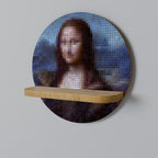 CONSTRUCTIVE ART Rundes Kunstregal in Eiche-Optik