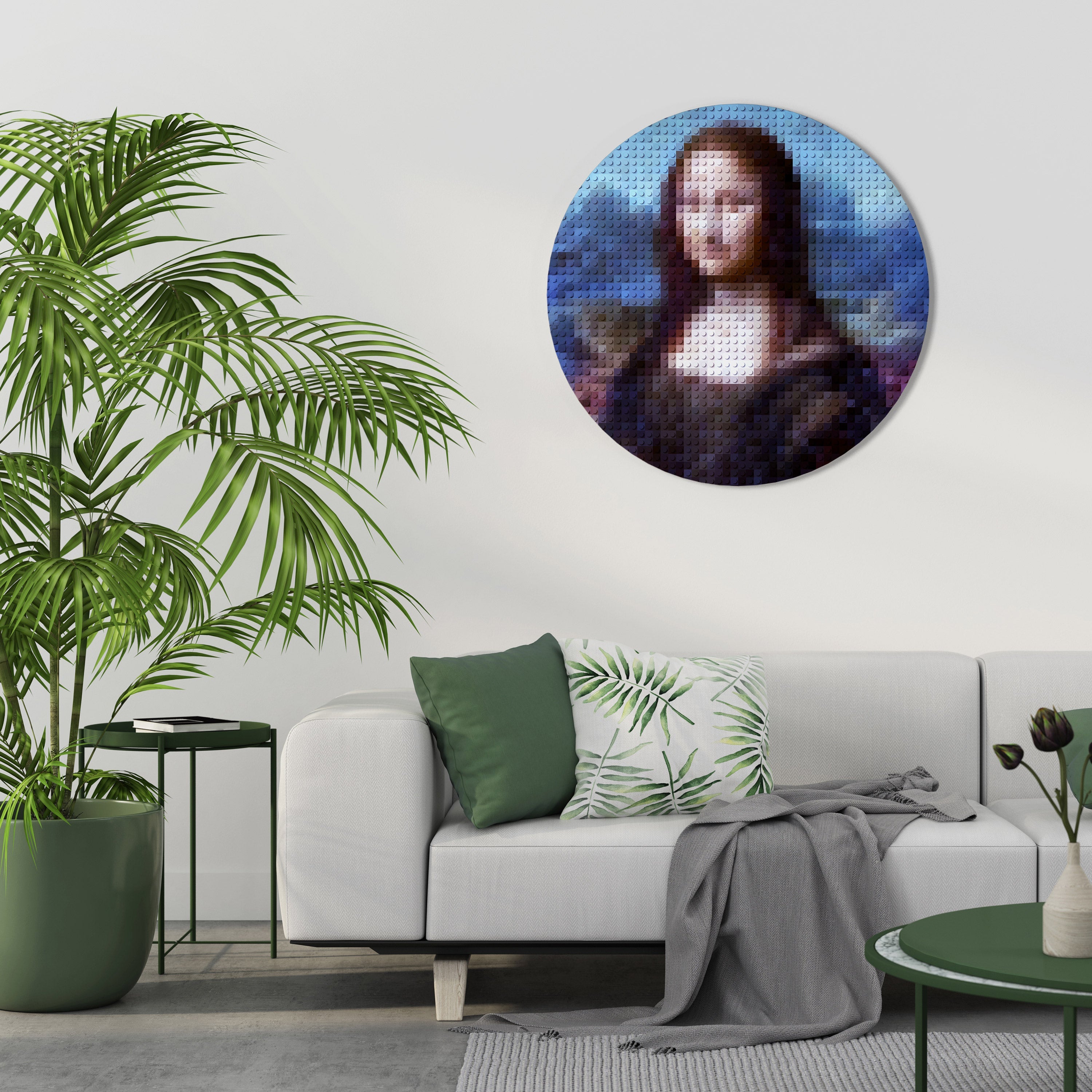 CONSTRUCTIVE ART Runde Wanddekoration Ø 69 cm