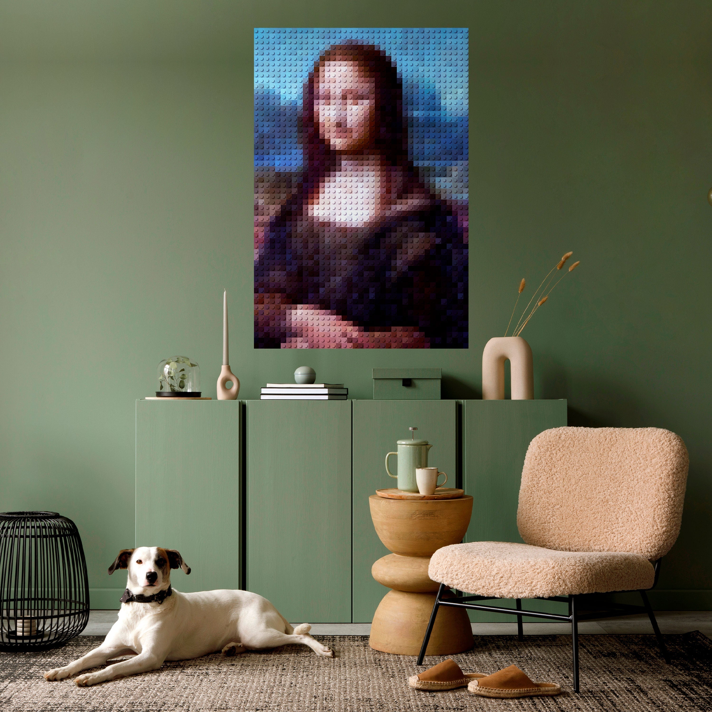 KONSTRUKTIVE KUNST Vertikales Poster zum Abziehen und Aufkleben