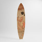 WOMAN, CAT AND EXTRA BROWN Deko-Surfboard