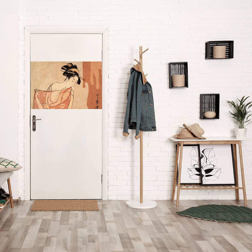 WOMAN, CAT AND EXTRA BROWN Selbstklebendes Horizontal-Poster