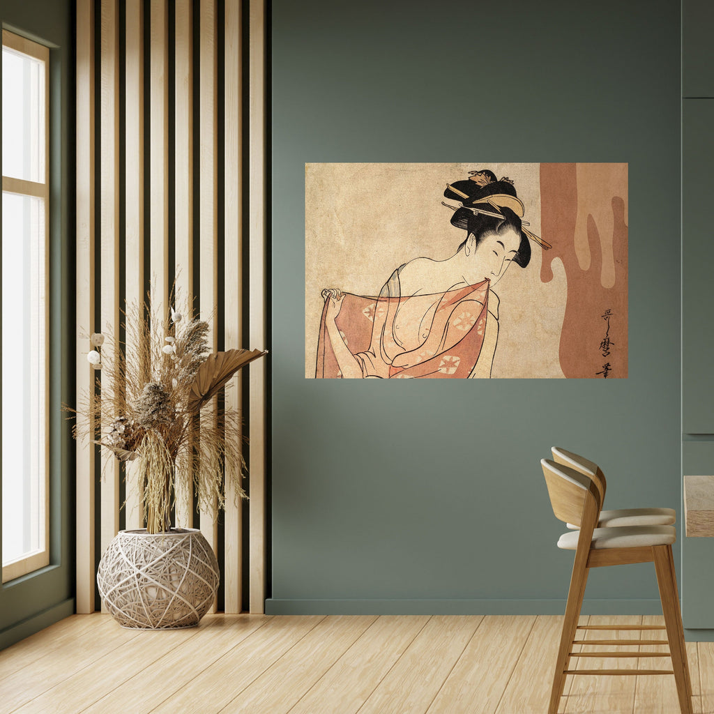 WOMAN, CAT AND EXTRA BROWN Selbstklebendes Horizontal-Poster