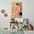 WOMAN, CAT AND EXTRA BROWN Selbstklebendes Poster - Hochformat