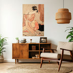 WOMAN, CAT AND EXTRA BROWN Selbstklebendes Poster - Hochformat