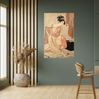 WOMAN, CAT AND EXTRA BROWN Selbstklebendes Poster - Hochformat