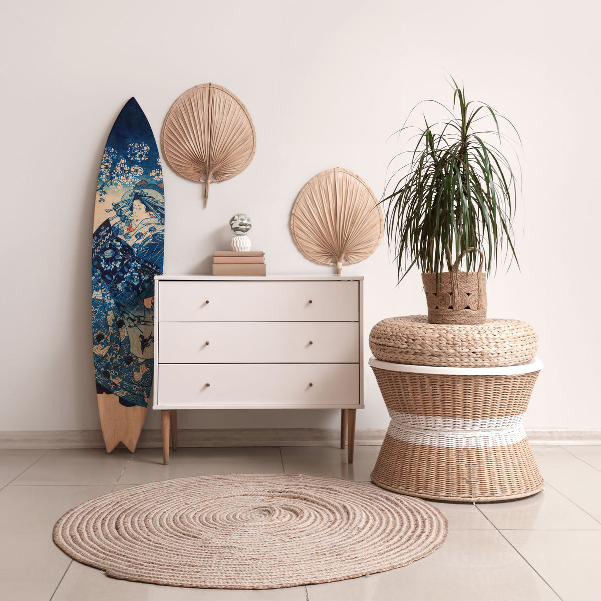JAPANESE WOMAN Deko-Surfboard