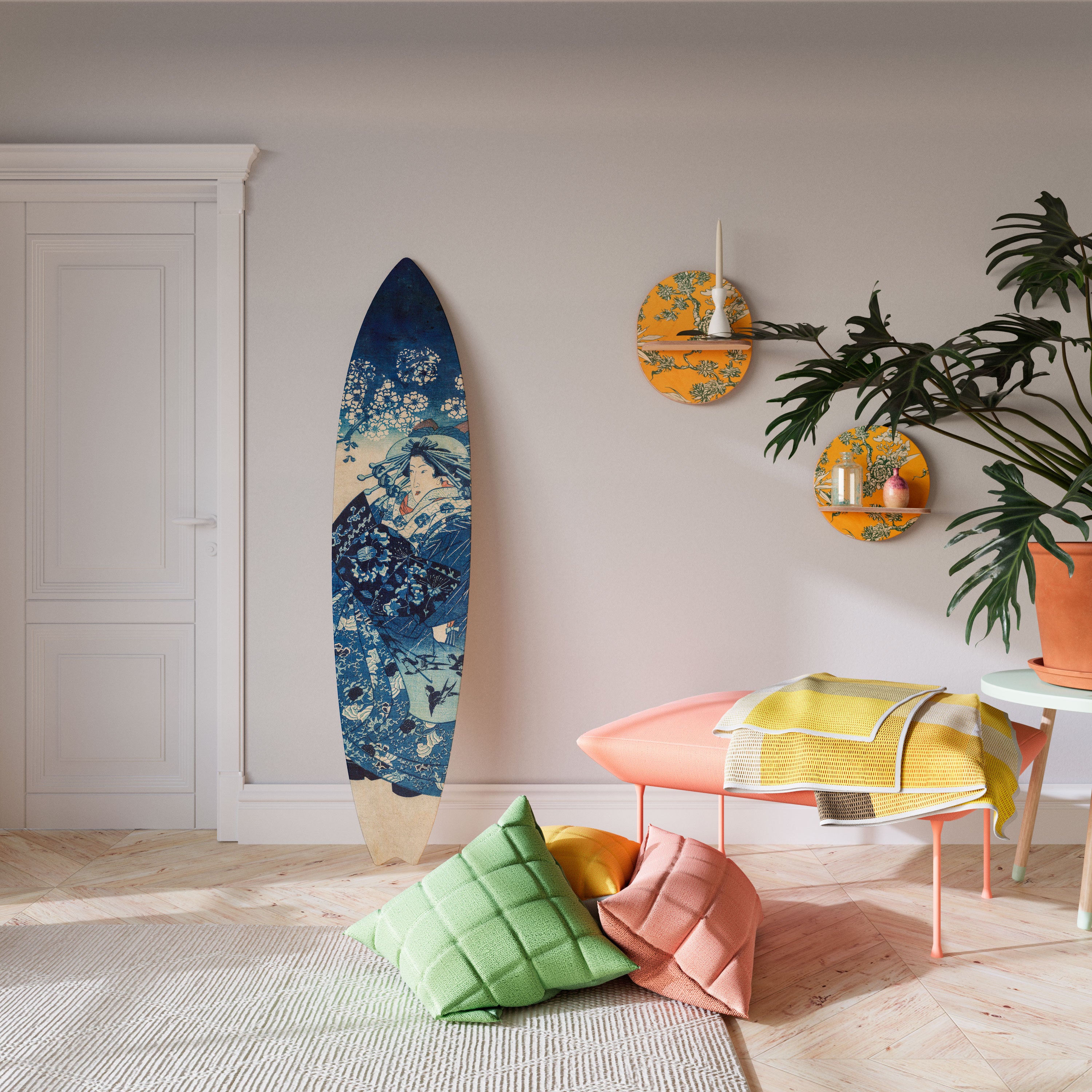 JAPANESE WOMAN Deko-Surfboard