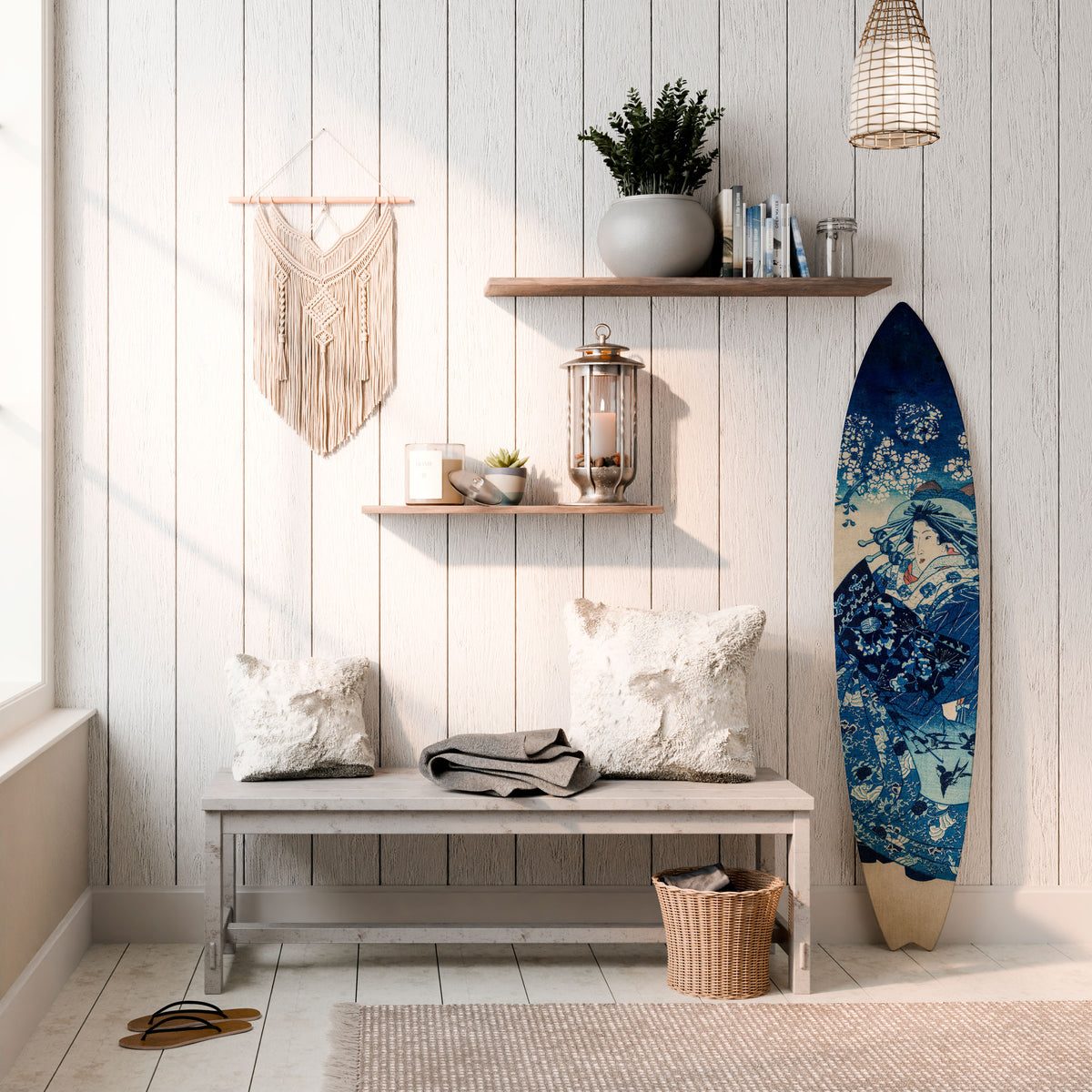 JAPANESE WOMAN Surfboard Decorative Panel