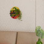 EXPRESSIVE AVANYU Oval Art Shelf In Black Finish