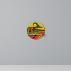 EXPRESSIVE AVANYU Rundes Kunstregal in Eiche-Optik