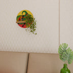 EXPRESSIVE AVANYU Rundes Kunstregal in Eiche-Optik