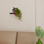 BUBBLE CAT SKETCH Rundes Kunstregal in Schwarz