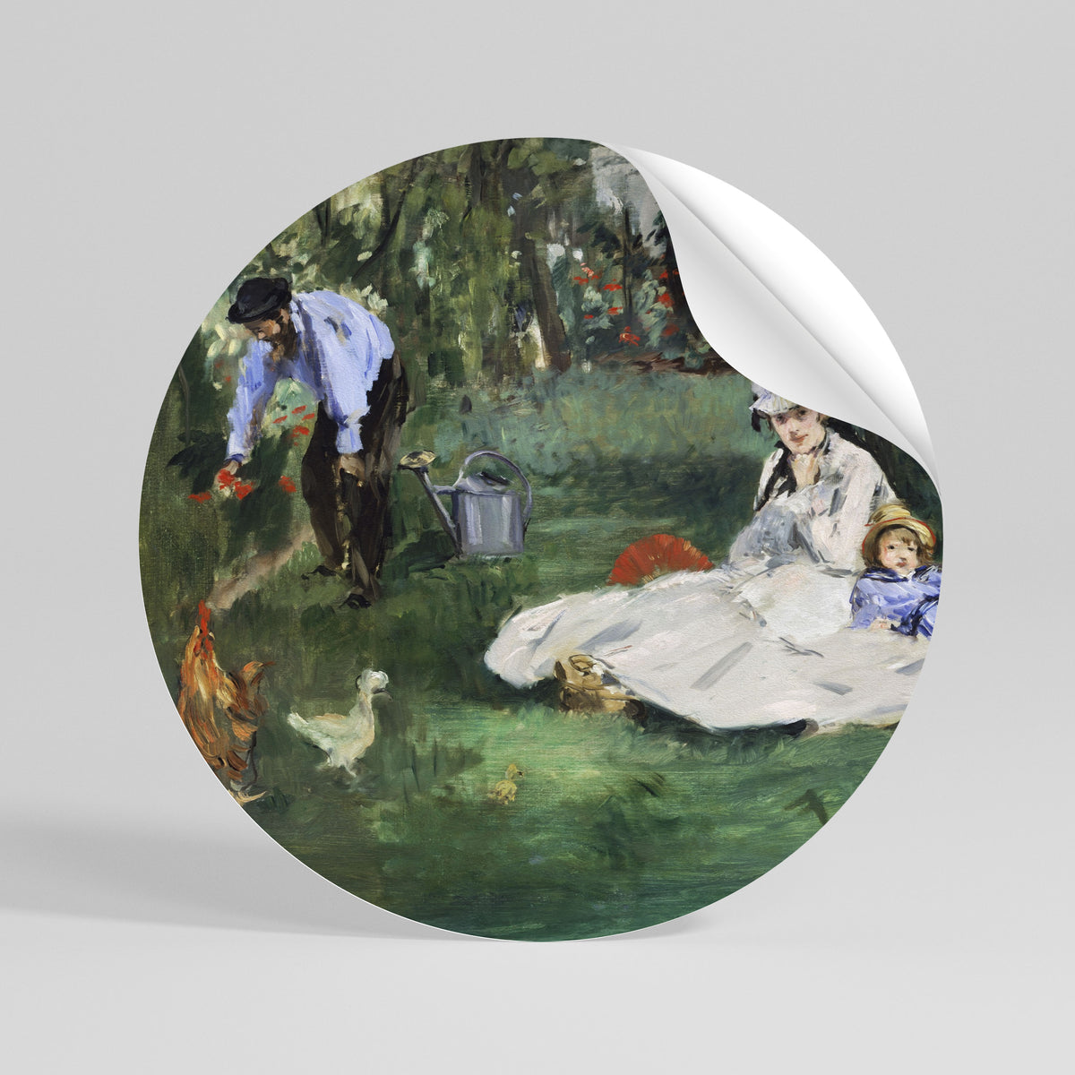 GARDEN OF CHARMS Runder Wandsticker zum Abziehen und Aufkleben