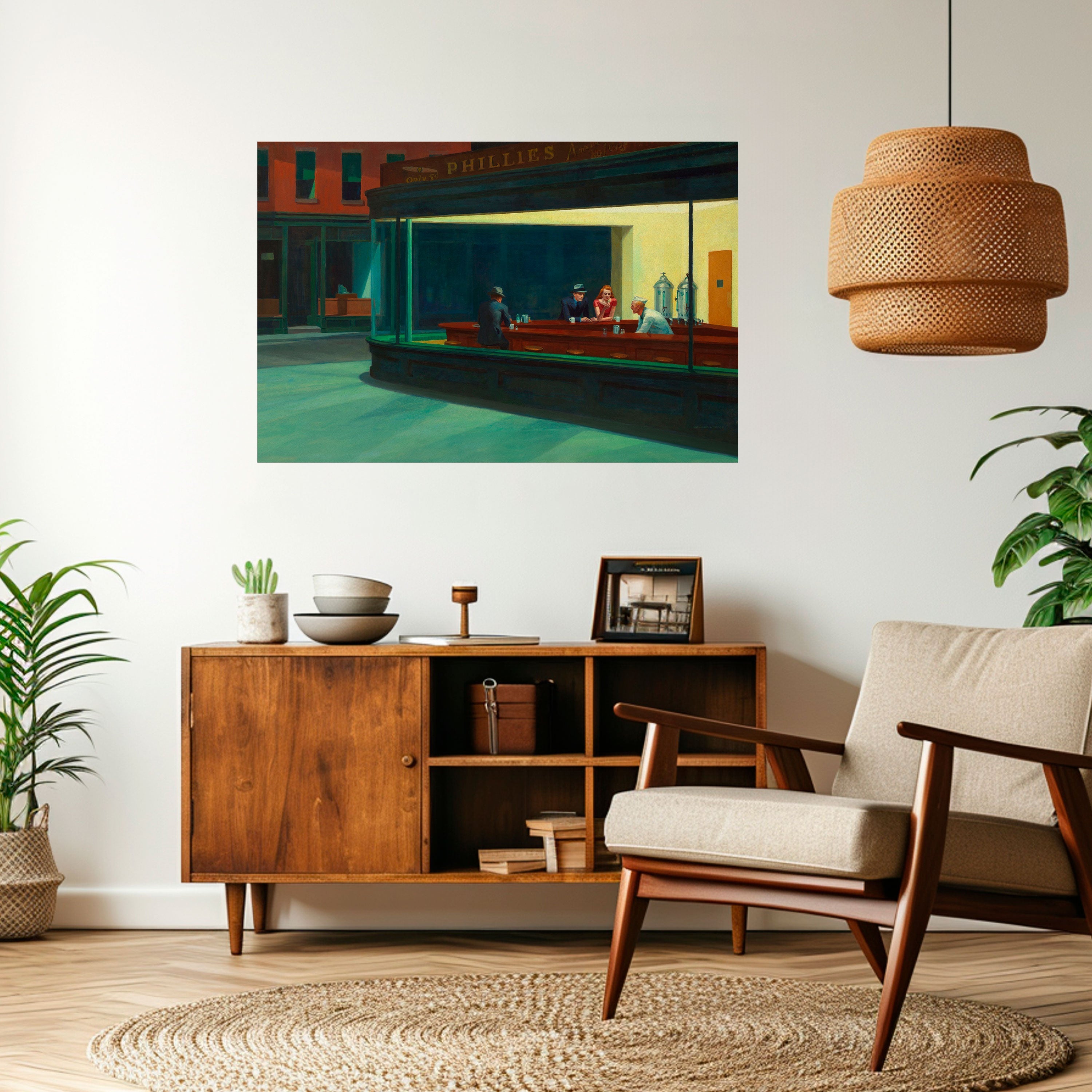 SERENE EVENING CHAT Selbstklebendes Horizontal-Poster