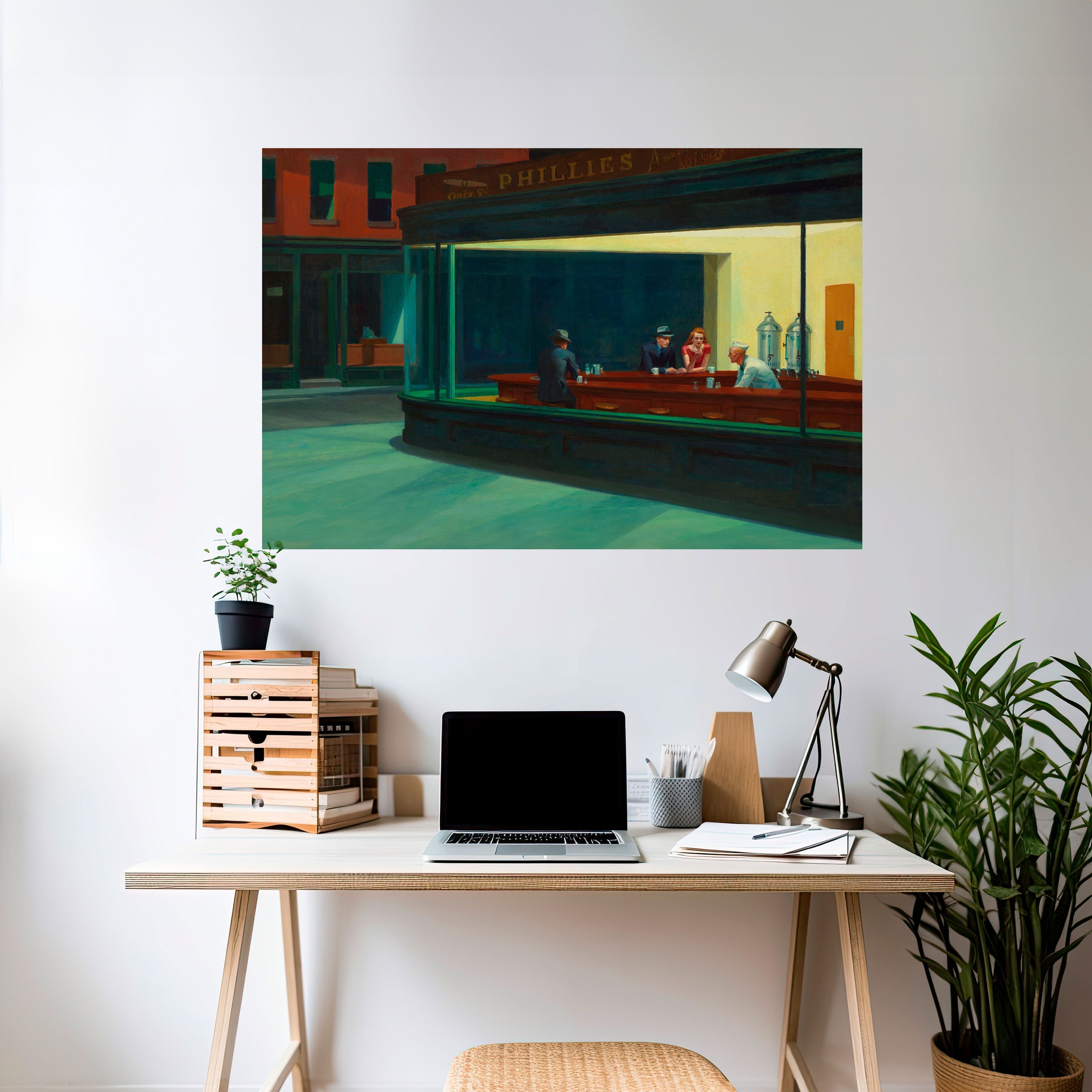 SERENE EVENING CHAT Selbstklebendes Horizontal-Poster