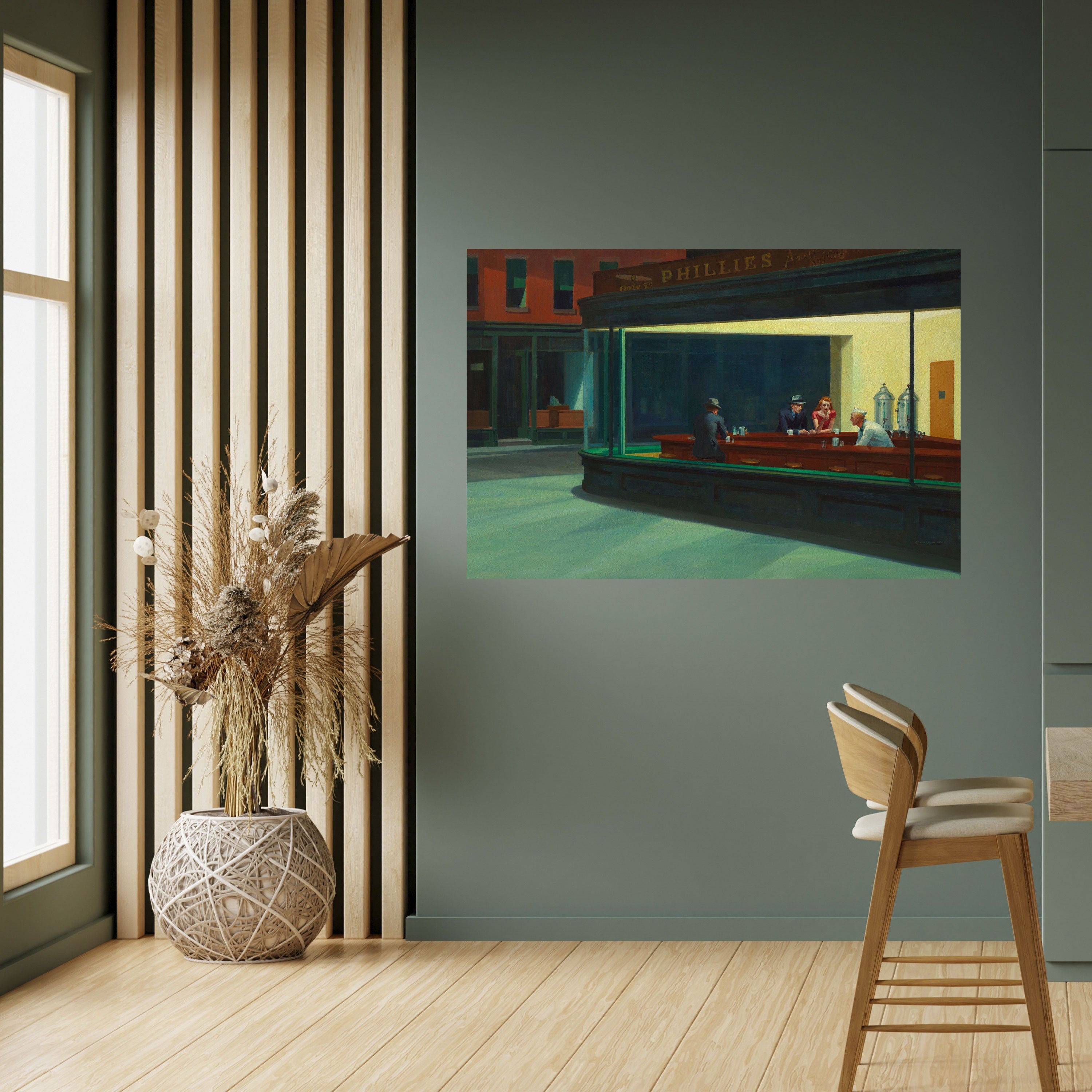 SERENE EVENING CHAT Selbstklebendes Horizontal-Poster