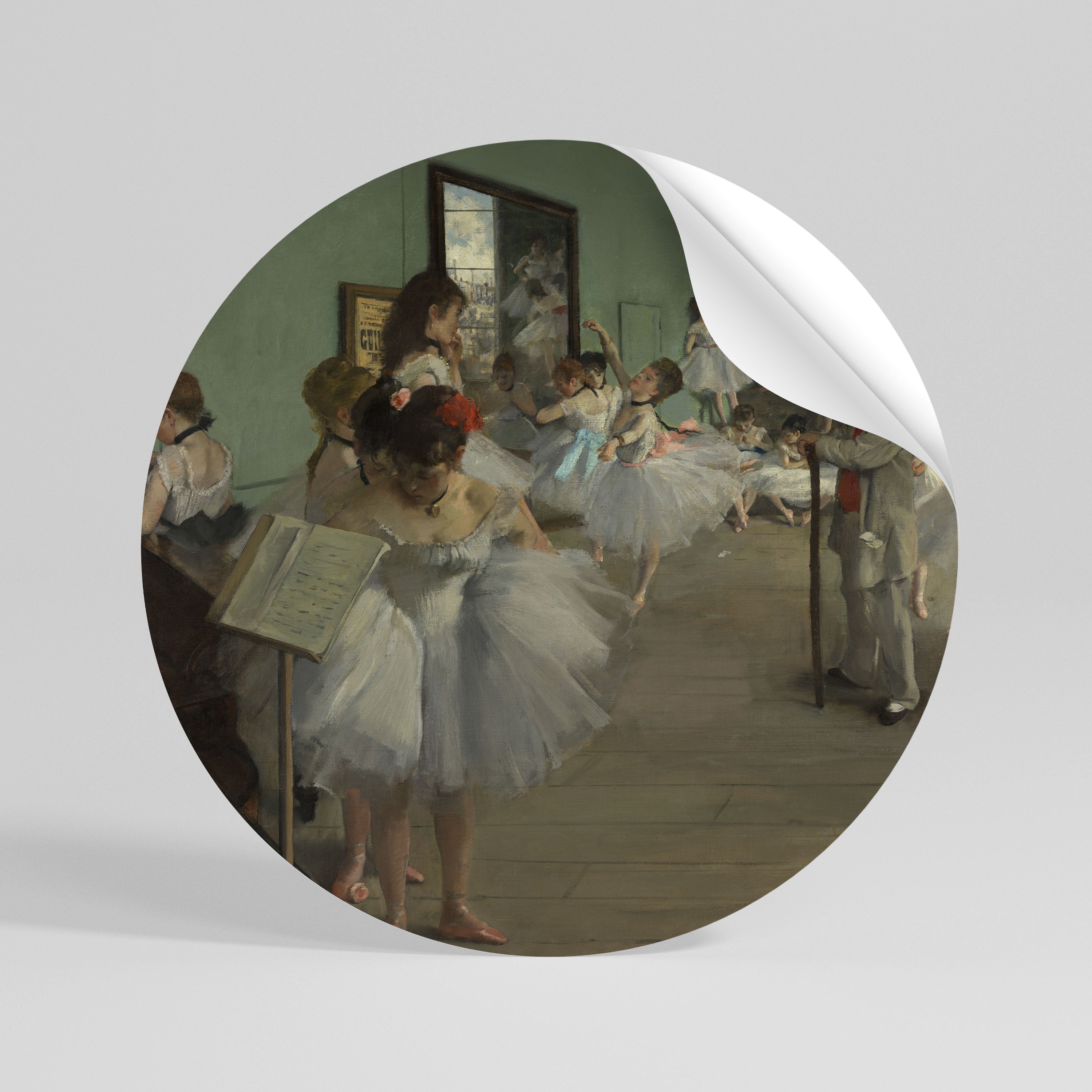 THE DANCE CLASS Runder Wandsticker zum Abziehen und Aufkleben