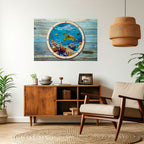 AQUA ADVENTURE Selbstklebendes Horizontal-Poster