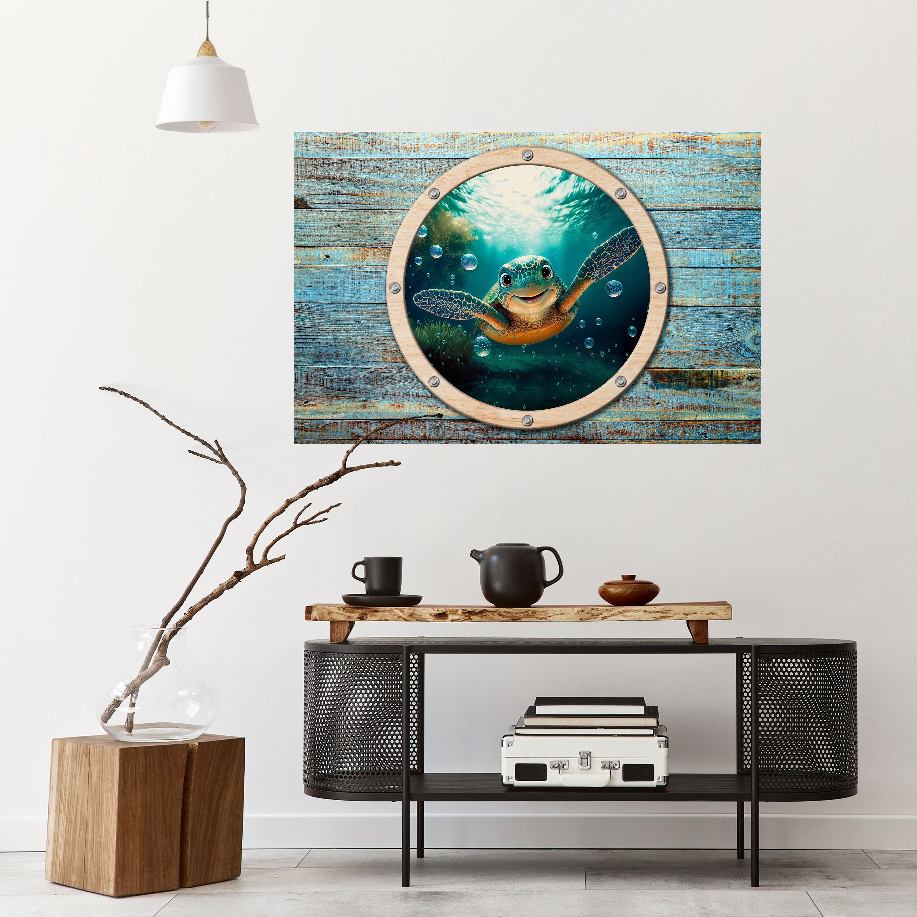 SEASIDE JOY Selbstklebendes Horizontal-Poster