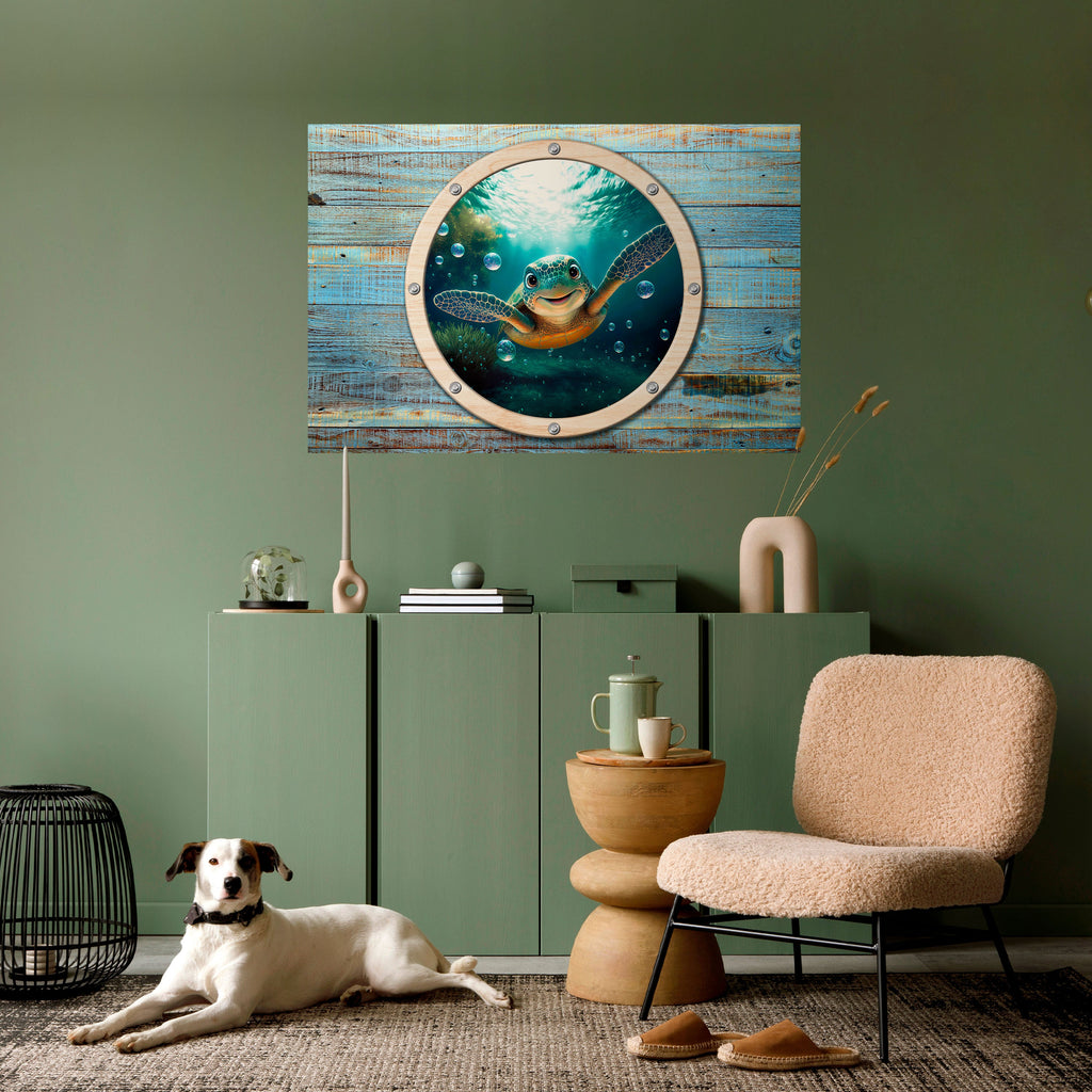 SEASIDE JOY Selbstklebendes Horizontal-Poster