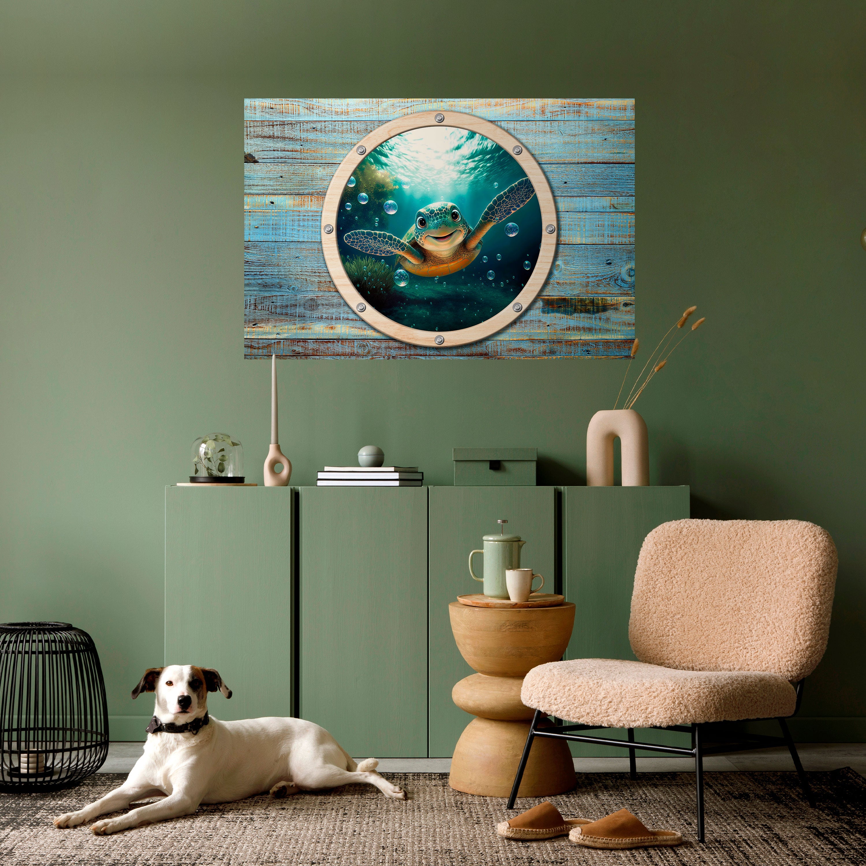 SEASIDE JOY Selbstklebendes Horizontal-Poster