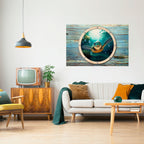 SEASIDE JOY Selbstklebendes Horizontal-Poster