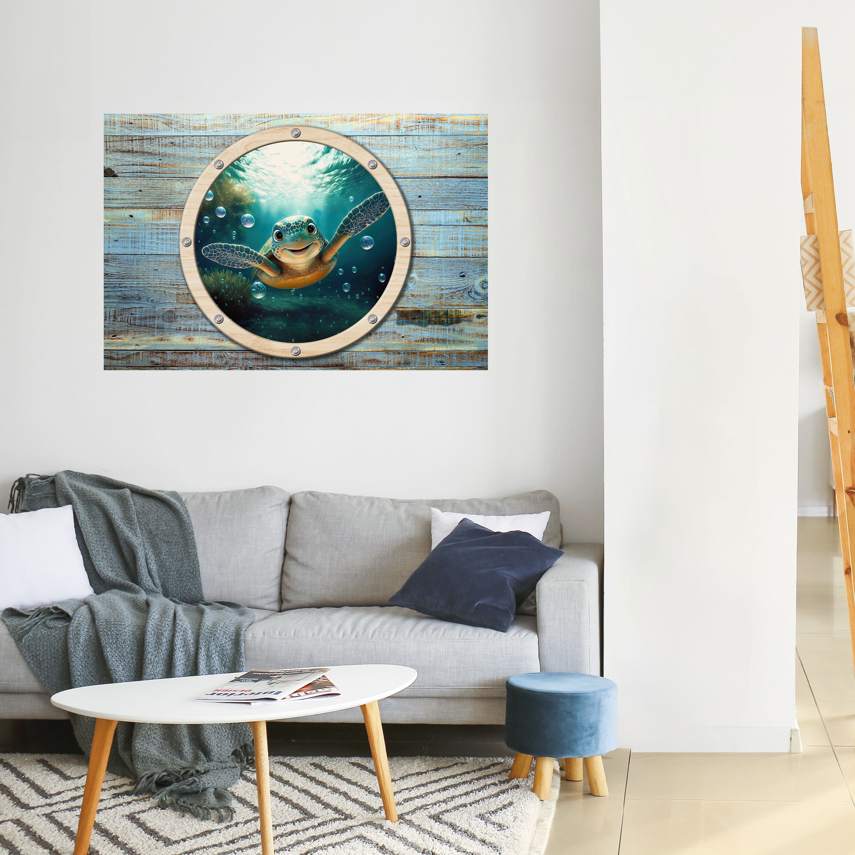 SEASIDE JOY Selbstklebendes Horizontal-Poster