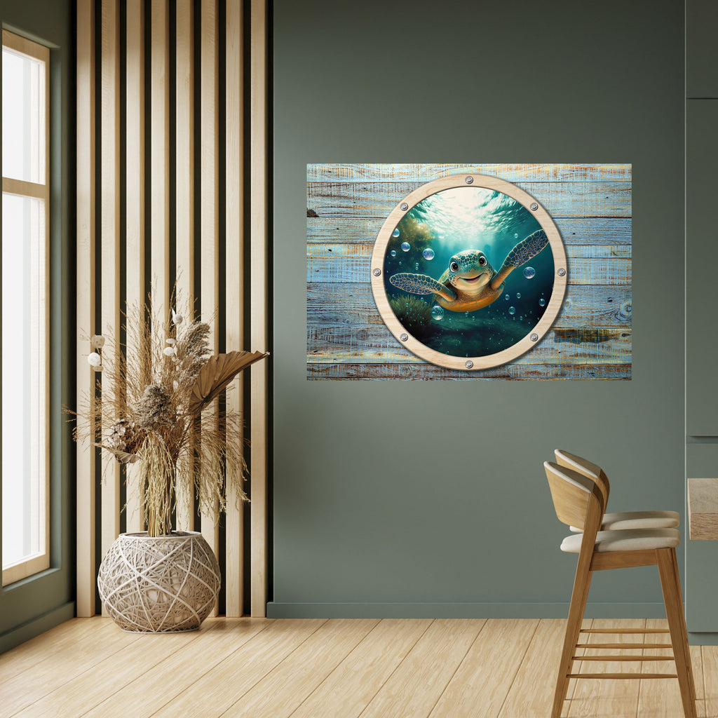 SEASIDE JOY Selbstklebendes Horizontal-Poster