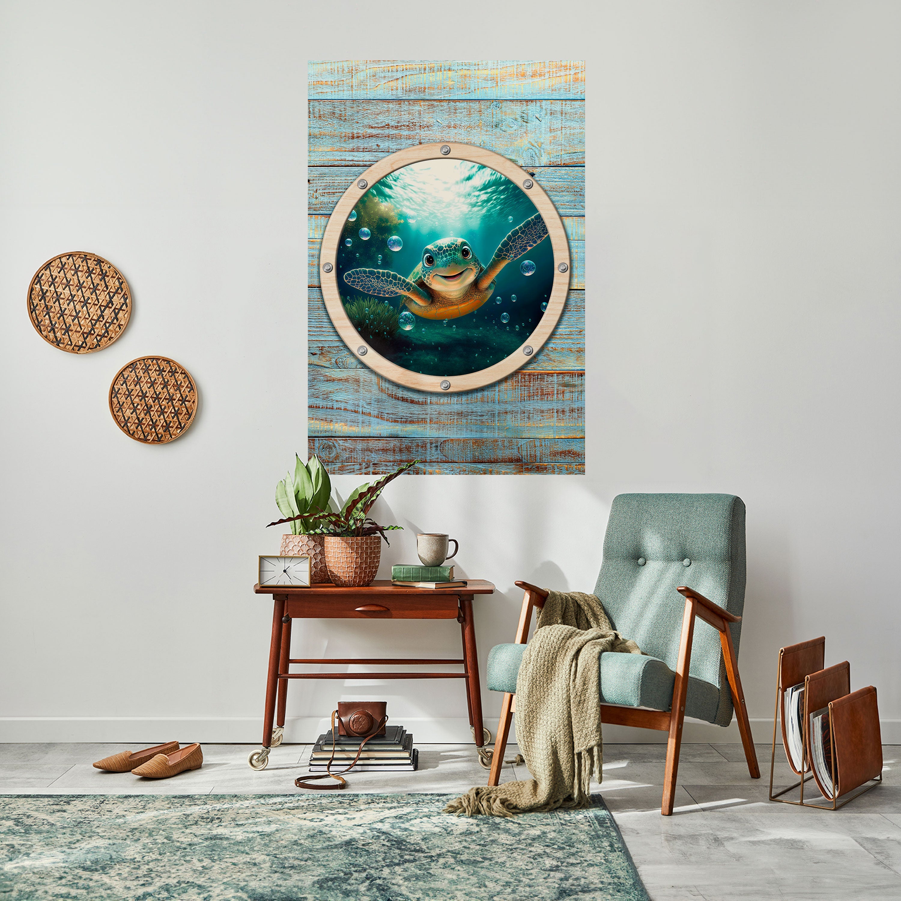 SEASIDE JOY Vertikales Poster zum Abziehen und Aufkleben