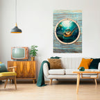 SEASIDE JOY Selbstklebendes Poster - Hochformat