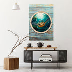 SEASIDE JOY Selbstklebendes Poster - Hochformat