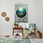 SEASIDE JOY Selbstklebendes Poster - Hochformat