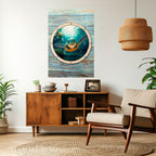 SEASIDE JOY Selbstklebendes Poster - Hochformat