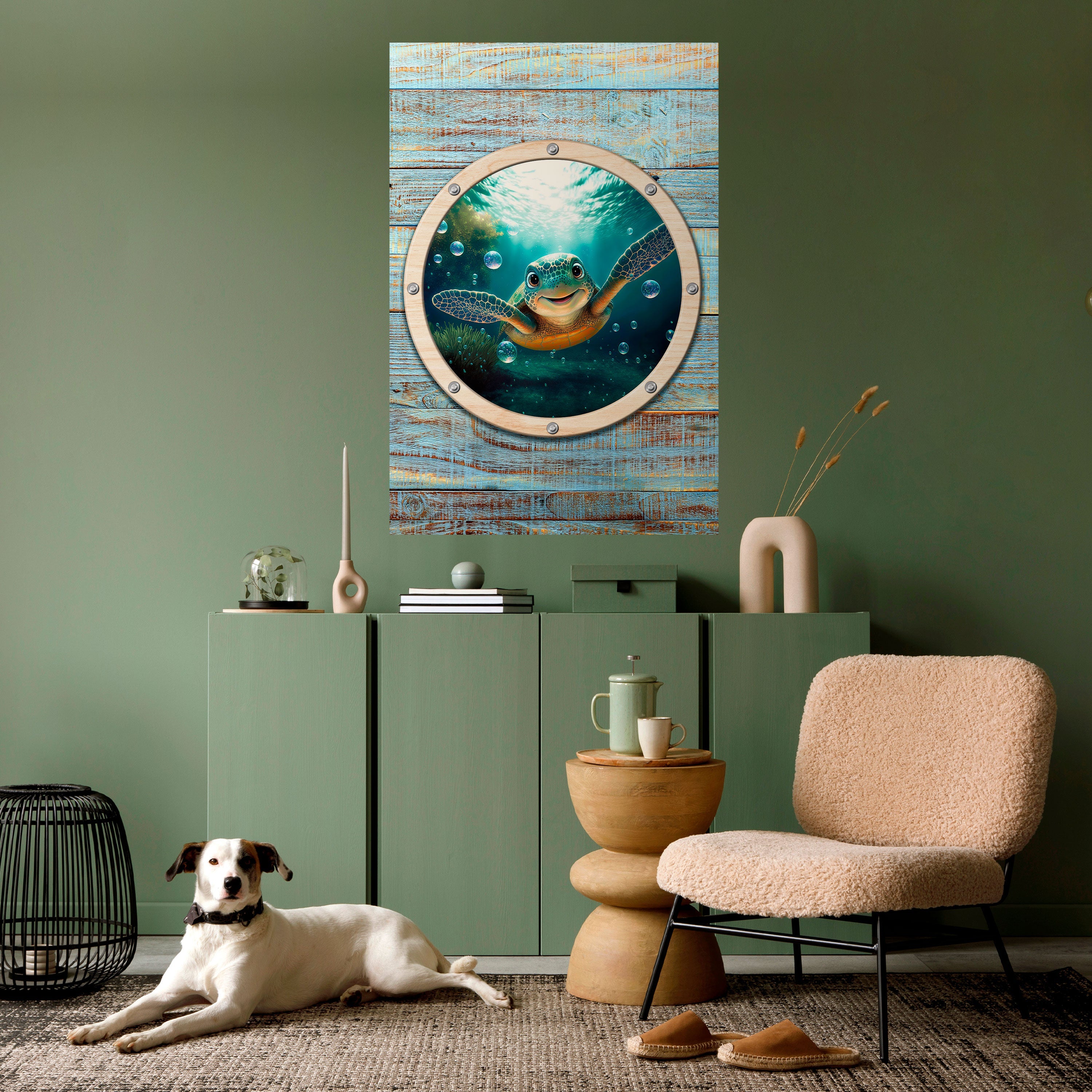 SEASIDE JOY Vertikales Poster zum Abziehen und Aufkleben
