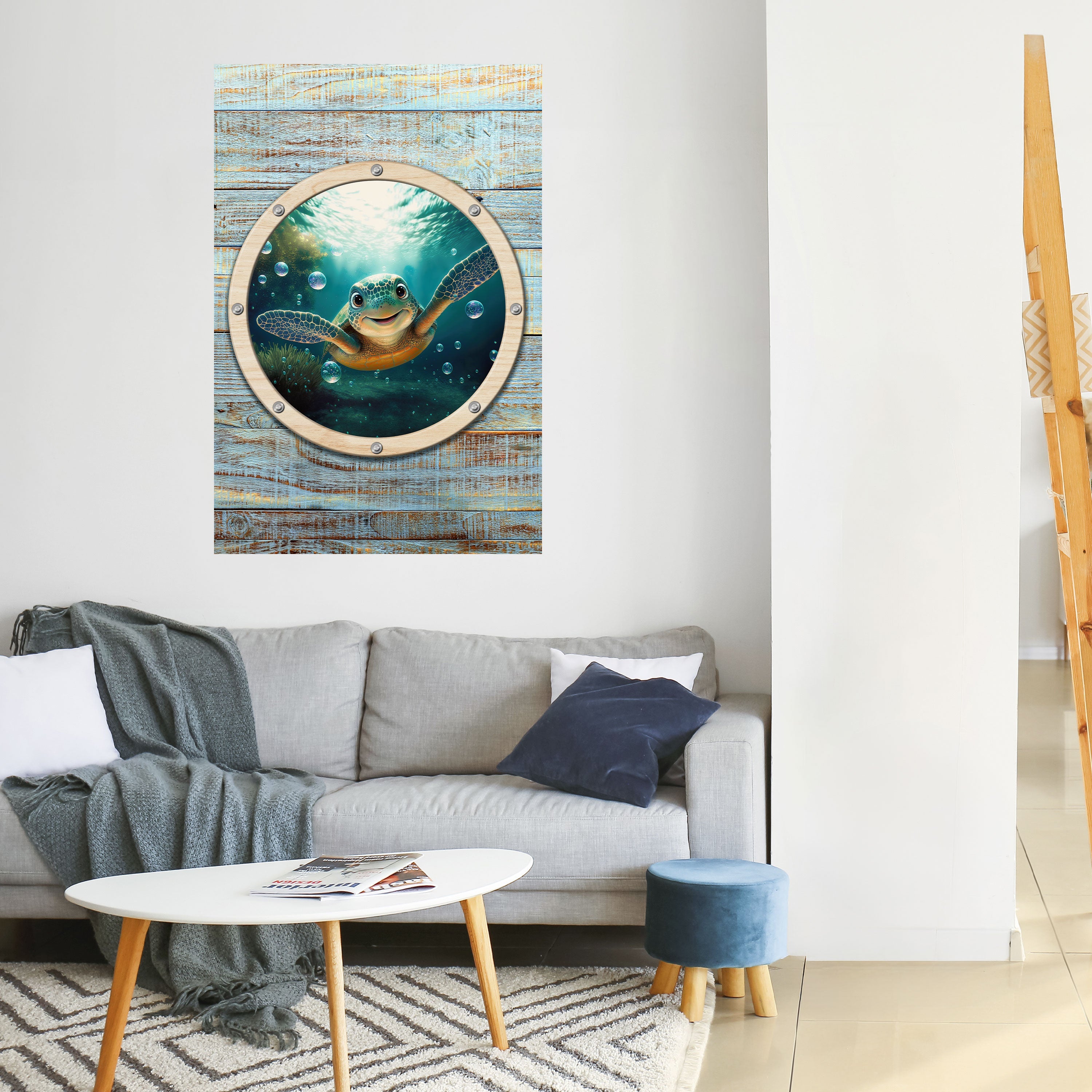SEASIDE JOY Vertikales Poster zum Abziehen und Aufkleben