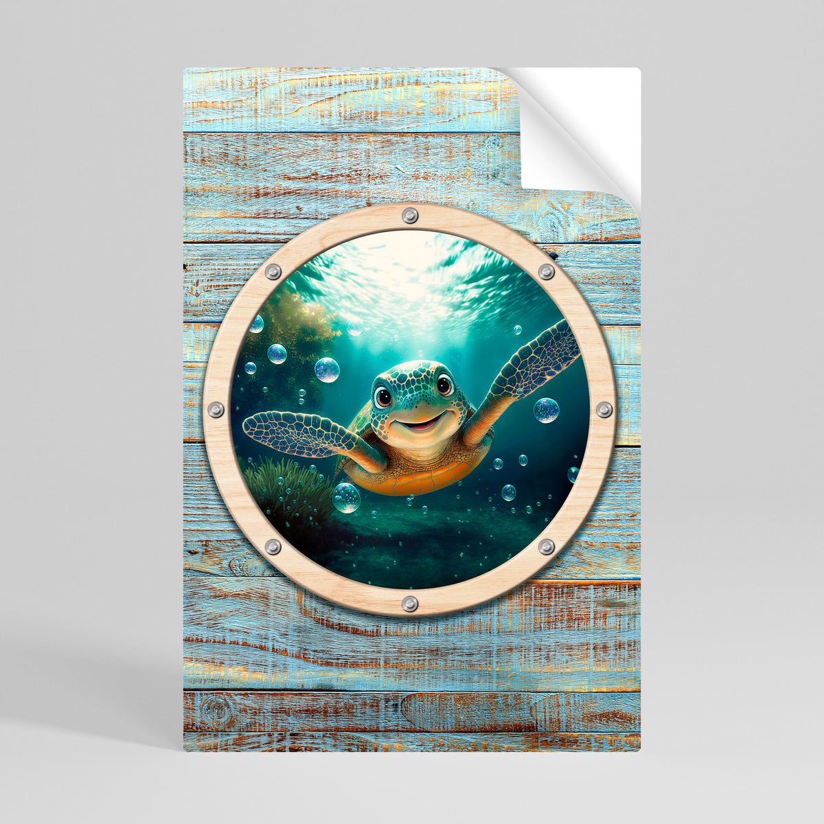 SEASIDE JOY Selbstklebendes Poster - Hochformat
