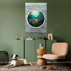 SEASIDE JOY Selbstklebendes Poster - Hochformat