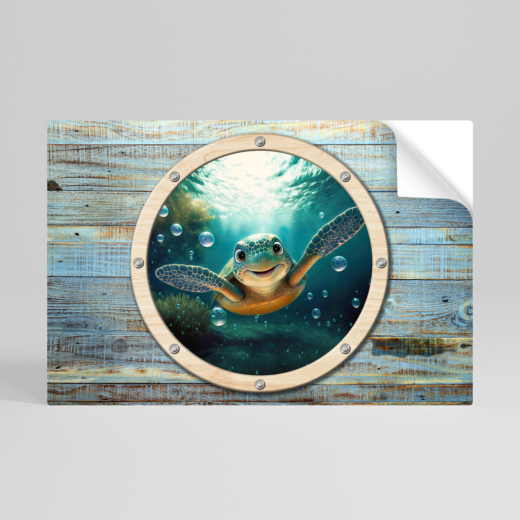 SEASIDE JOY Selbstklebendes Horizontal-Poster