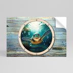 SEASIDE JOY Selbstklebendes Horizontal-Poster